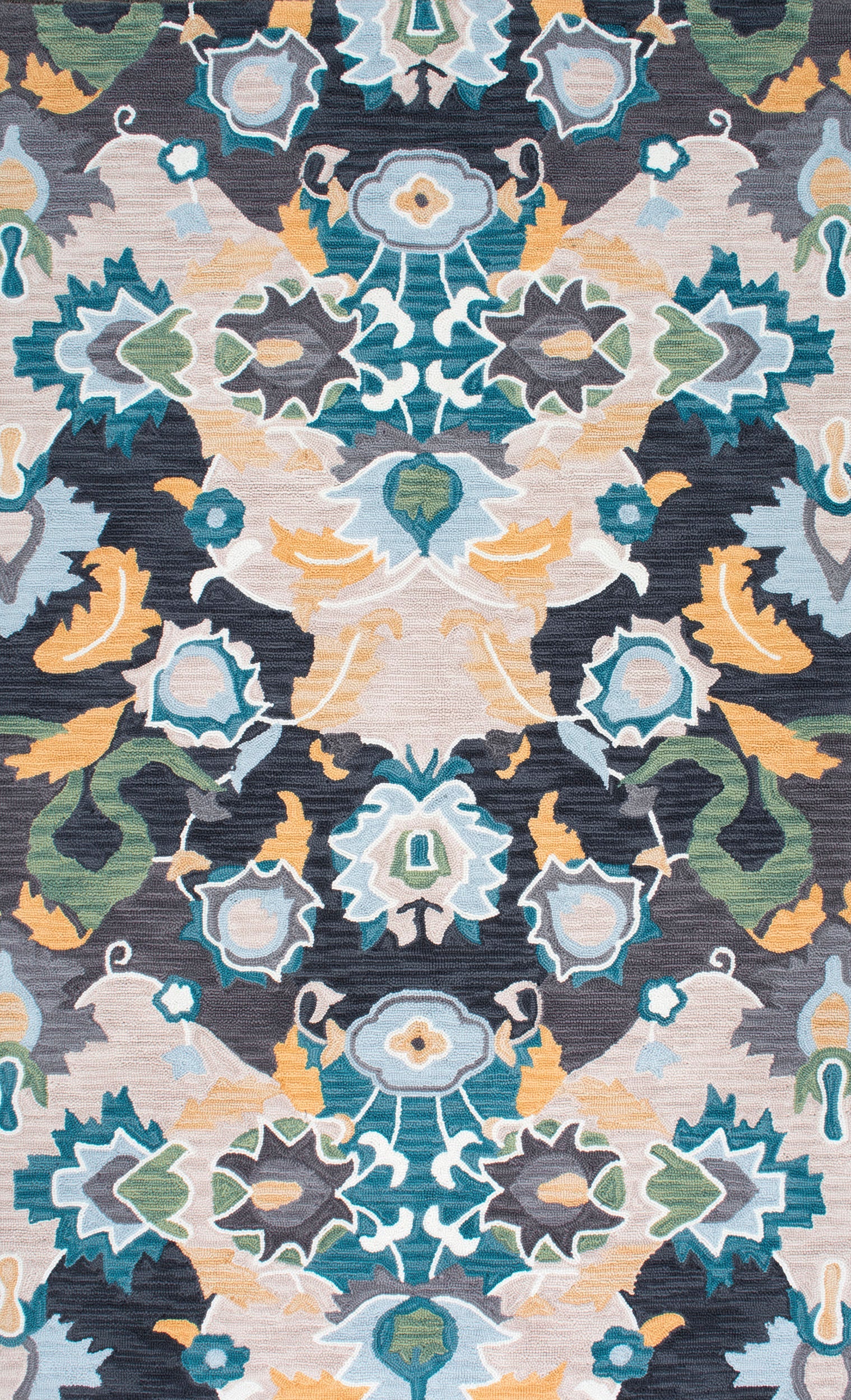 Patchwork Abstract Rug | Navy