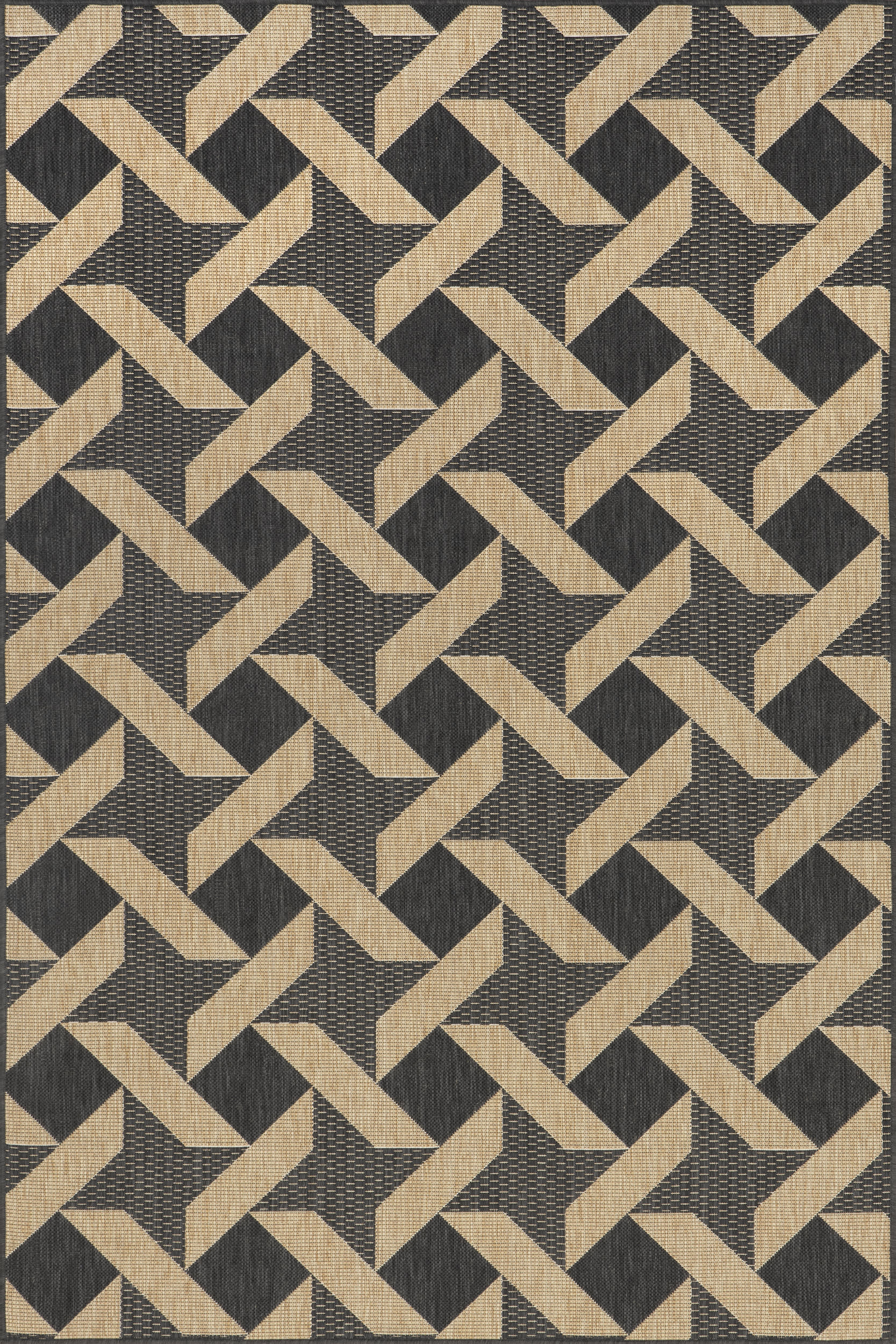 Rika Pinwheel Trellis Indoor/Outdoor Rug | Dark Grey