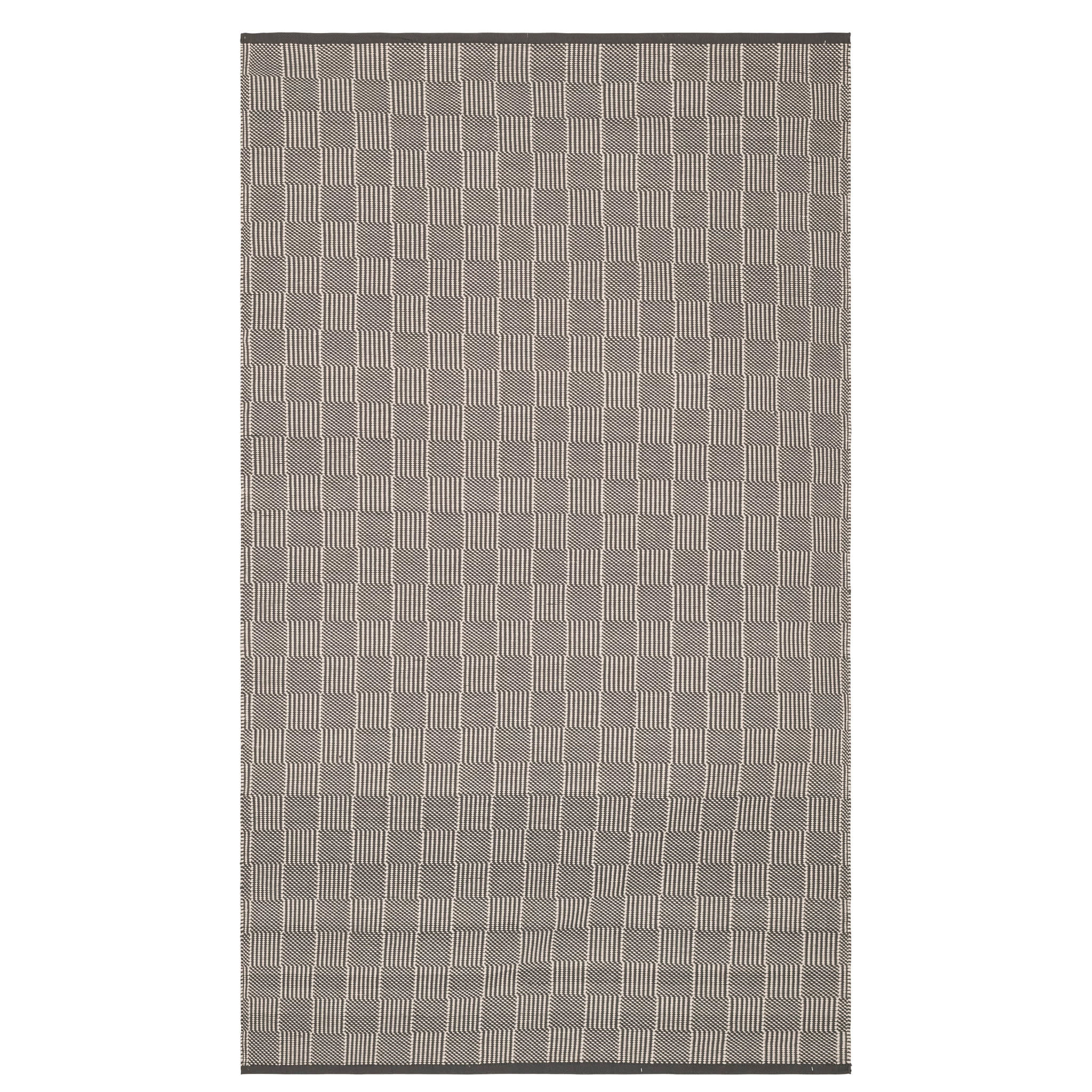 Squares Handwoven Indoor/Outdoor Rug | Grey