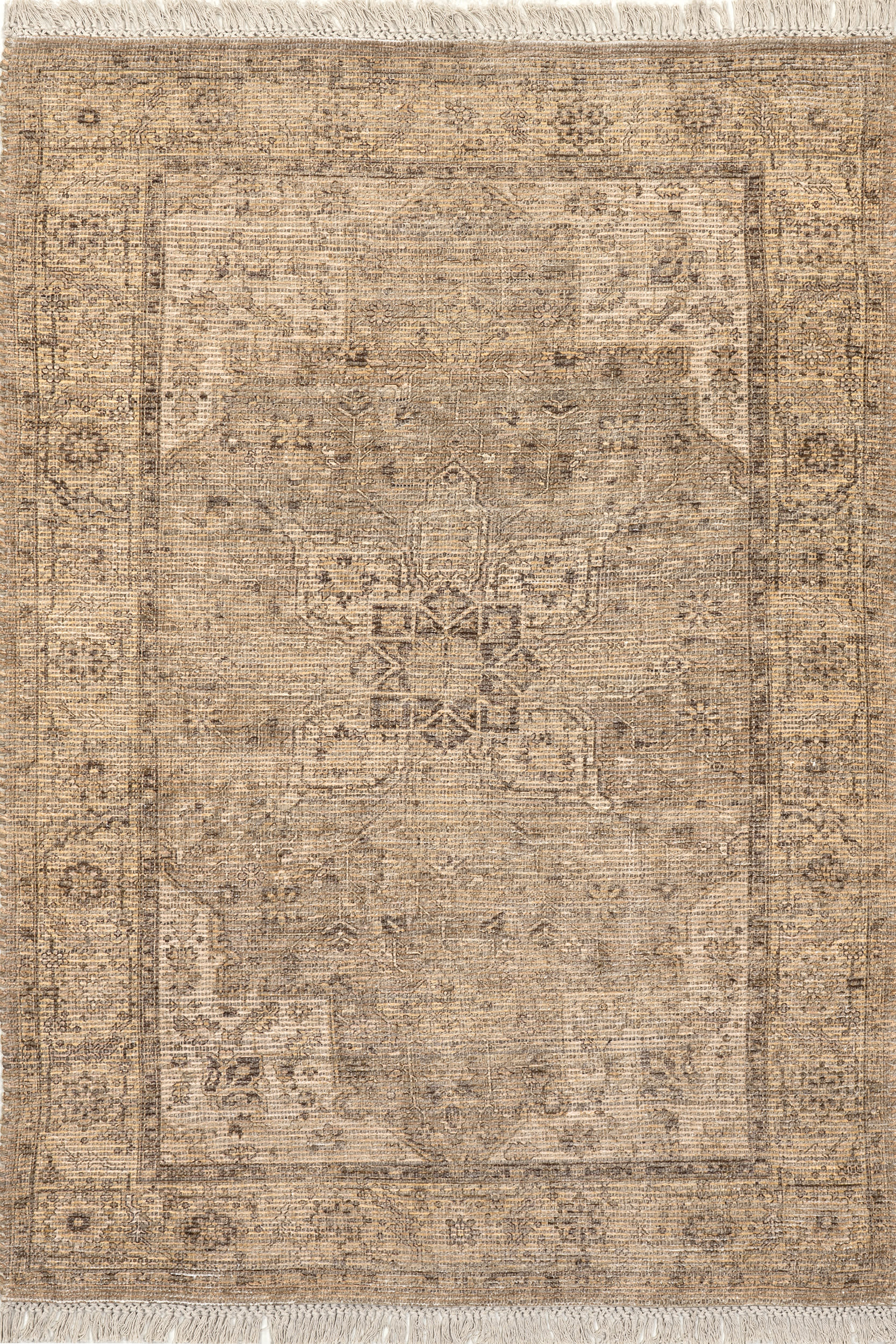 Lennox Medallion Tassel Rug | Natural