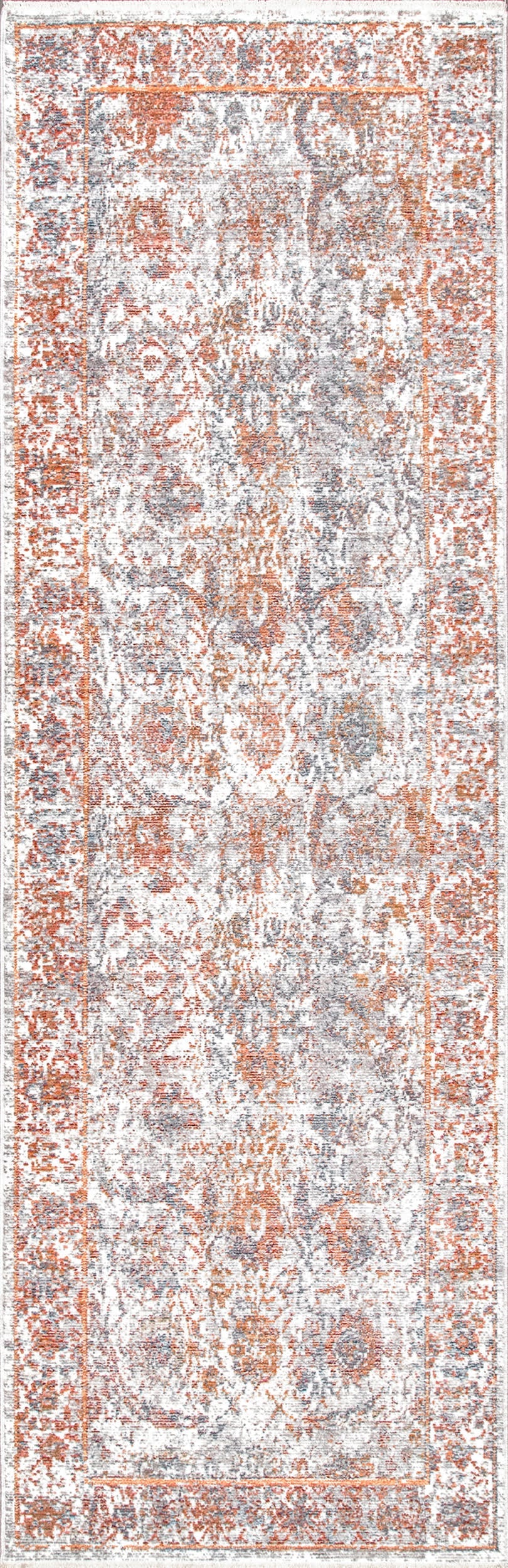 Persian Charmia Fringe Rug | Orange