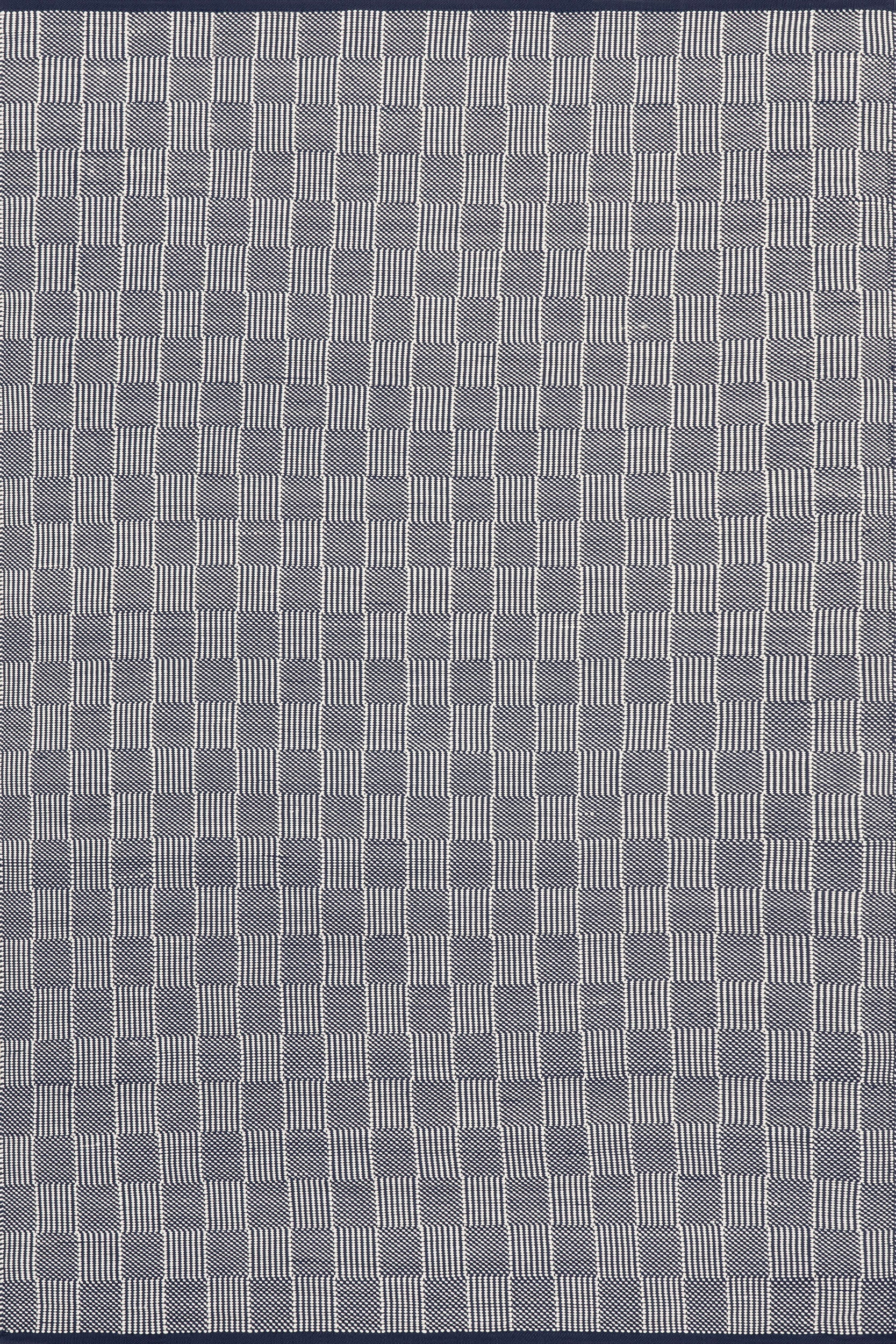 Squares Handwoven Indoor/Outdoor Rug | Blue