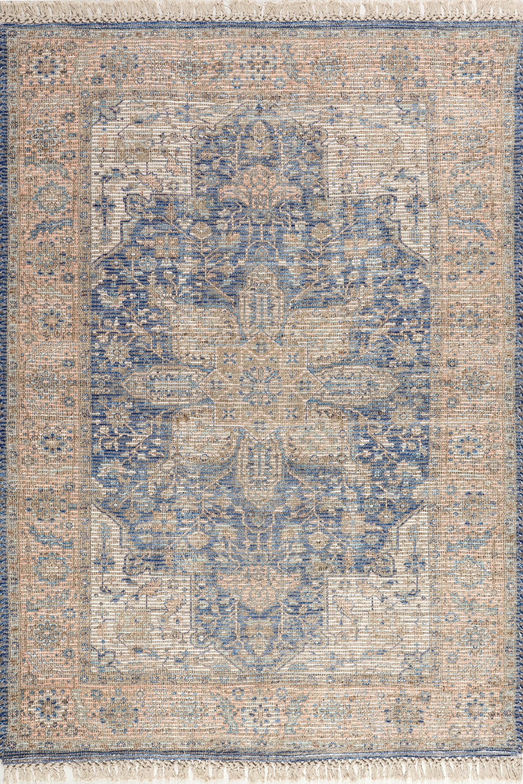 Lennox Medallion Tassel Rug | Blue