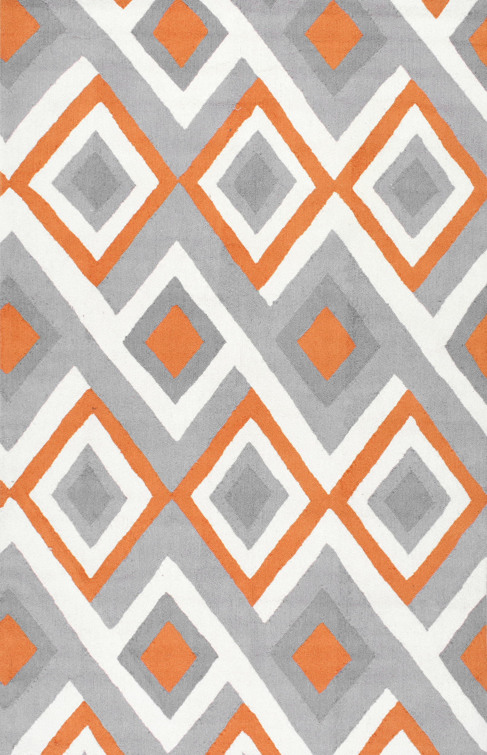 Interconnected Diamonds Rug | Orange