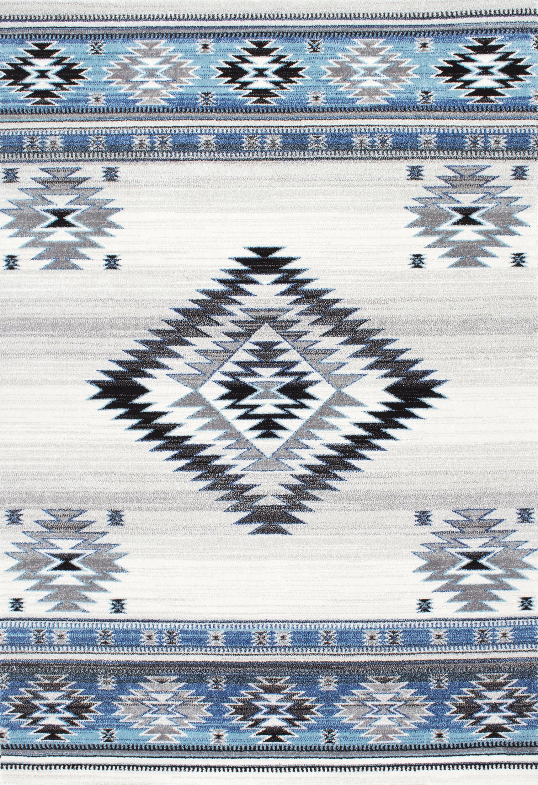 Navajo Border Rug | Aqua