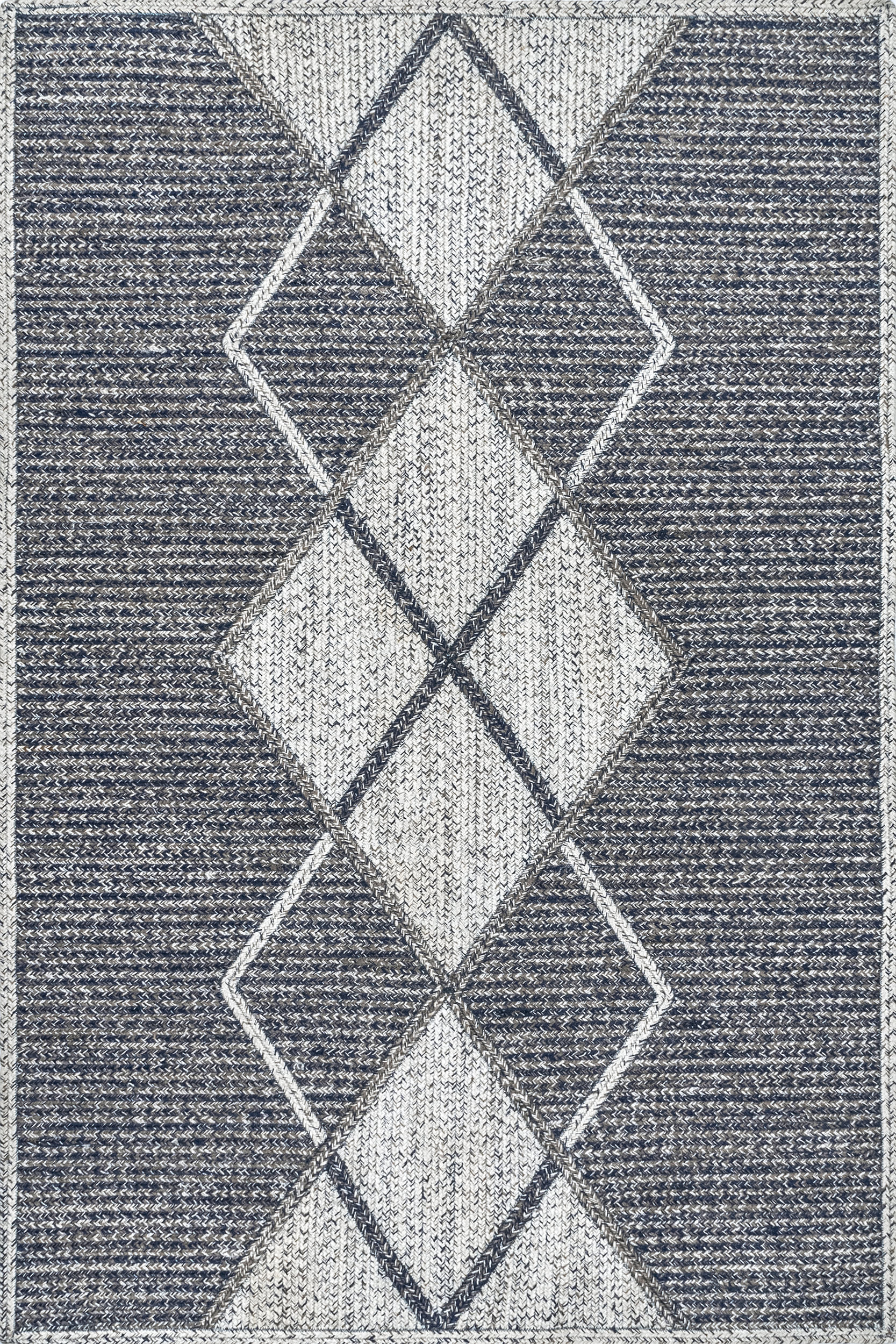 Hillary Argyle Casual Rug | Grey