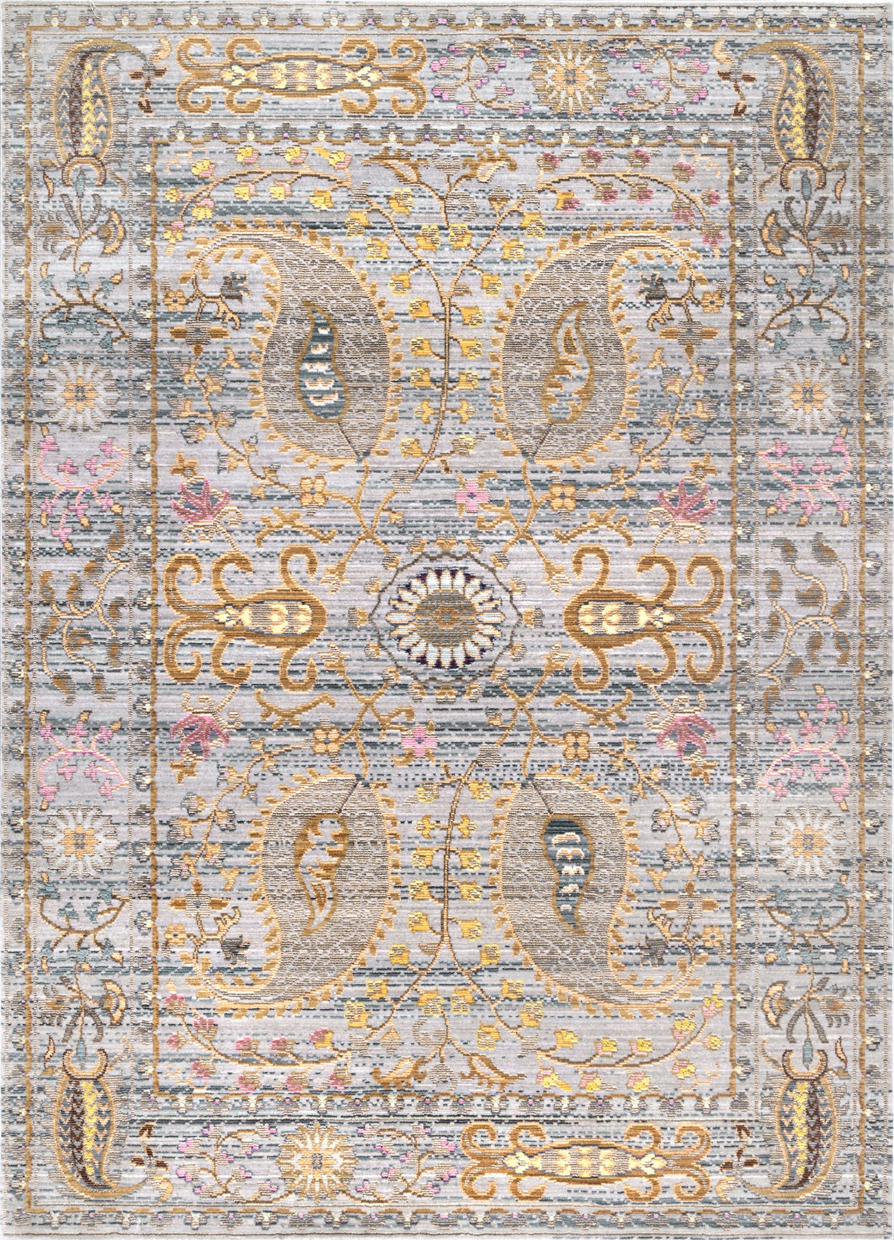 Paisley Oriental Rug | Grey
