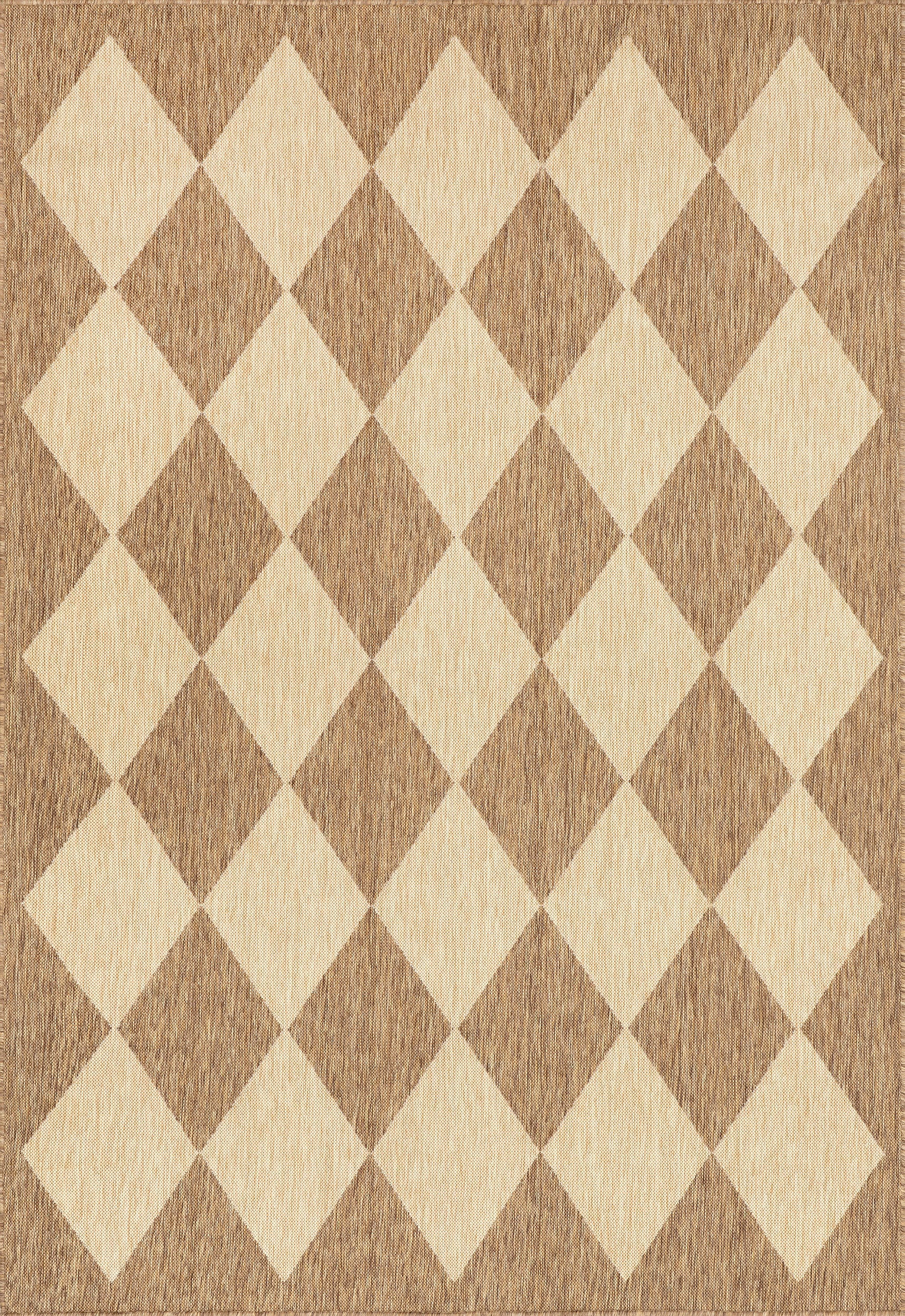 Adelaide Harlequin Indoor/Outdoor Rug | Brown