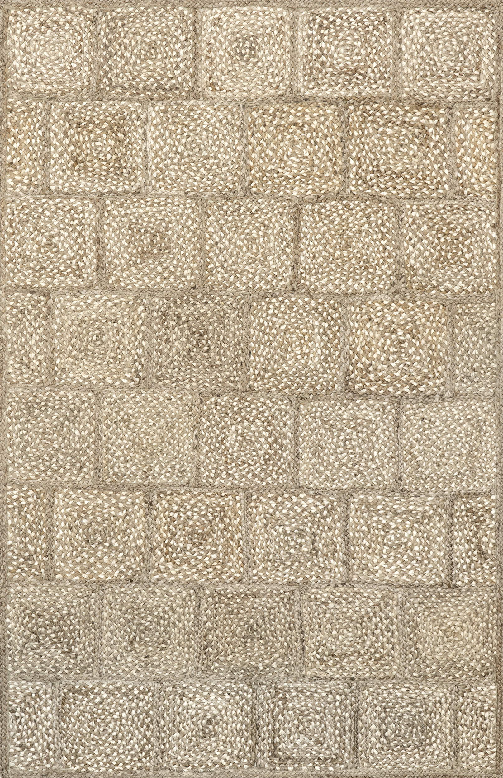 Annabella Jute Tiled Rug | Natural