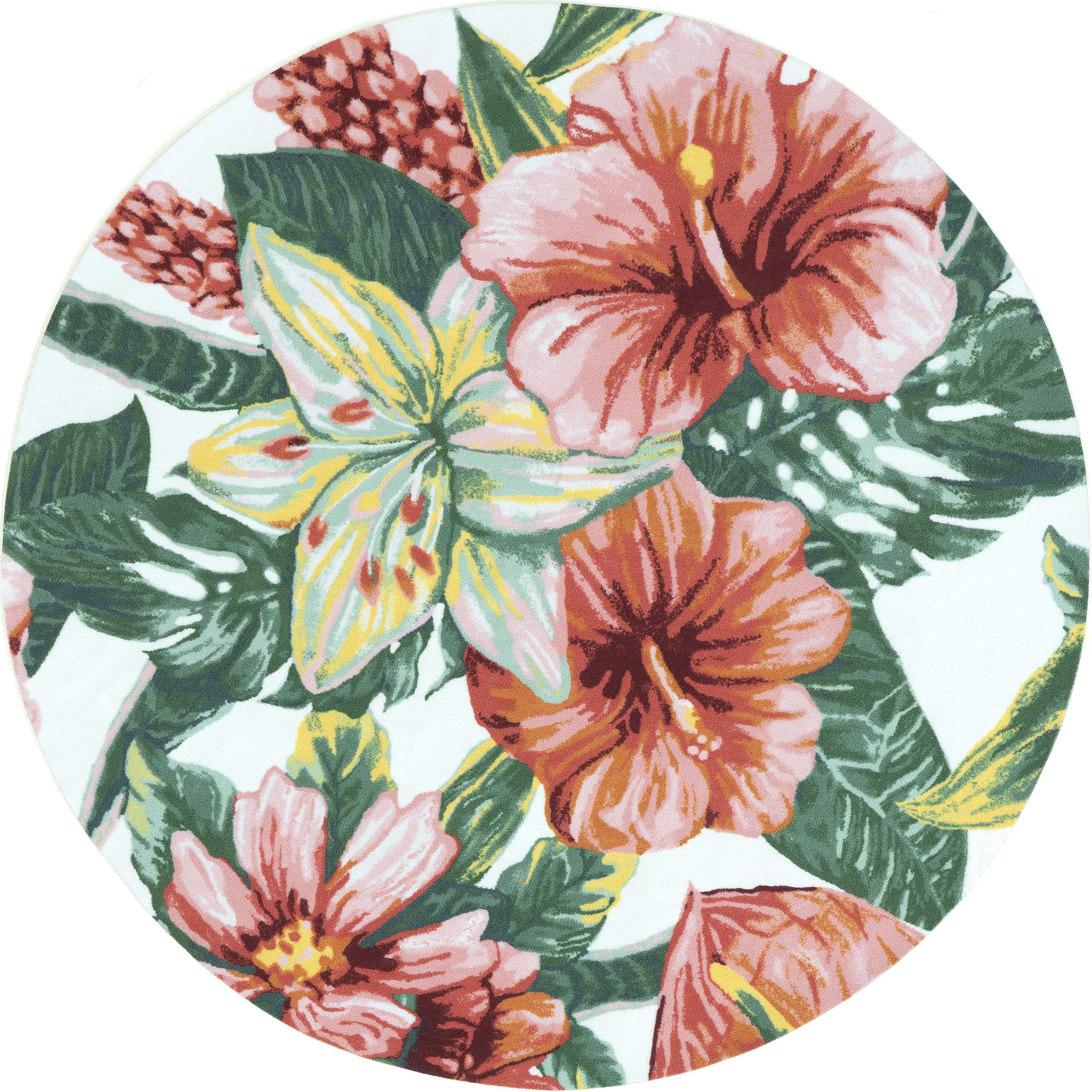 Lush Hibiscus Indoor/Outdoor Rug | Multicolor