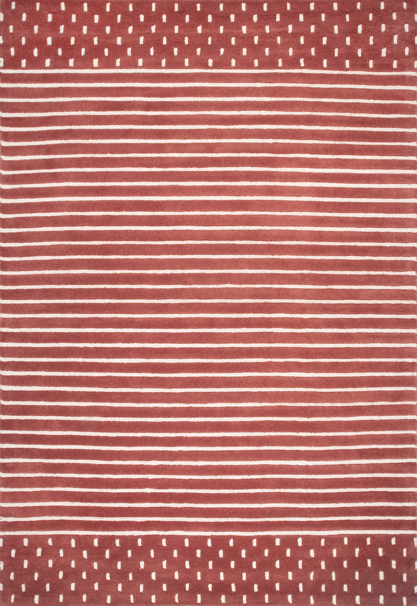 Mandia Striped Rug | Brick