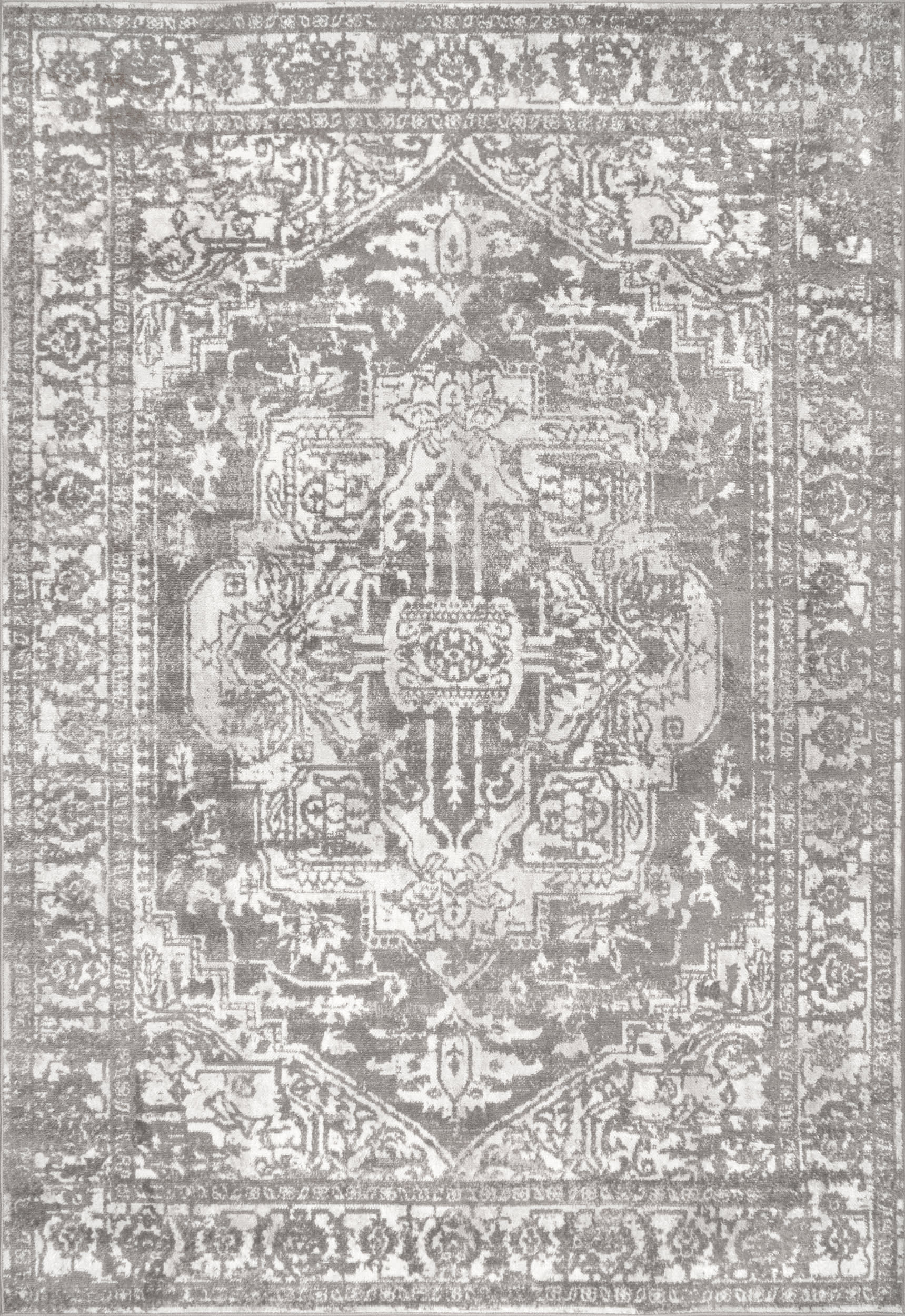 Diana Jewel Medallion Rug | Light Grey