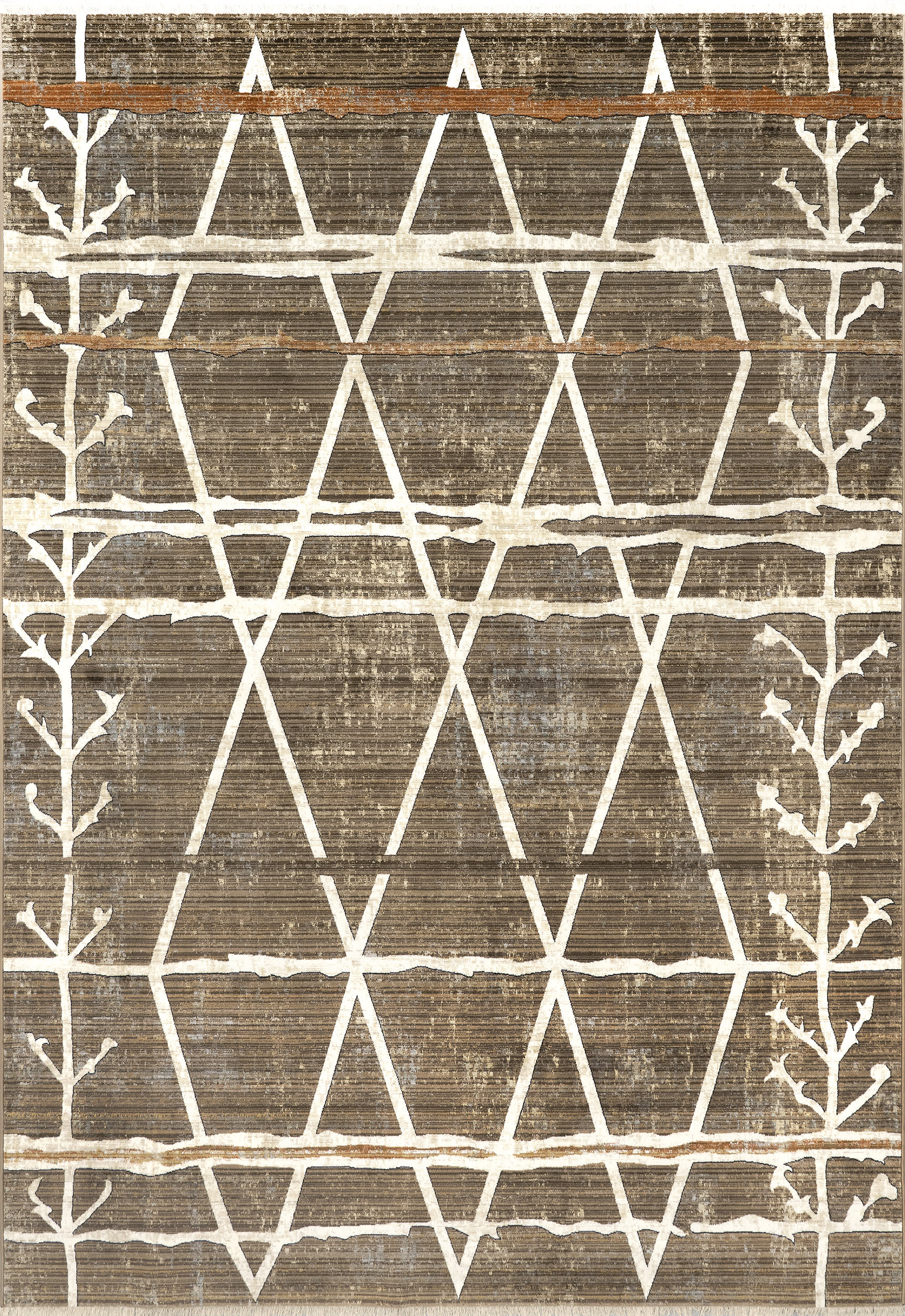 Autumn Distressed Trellis Rug | Beige