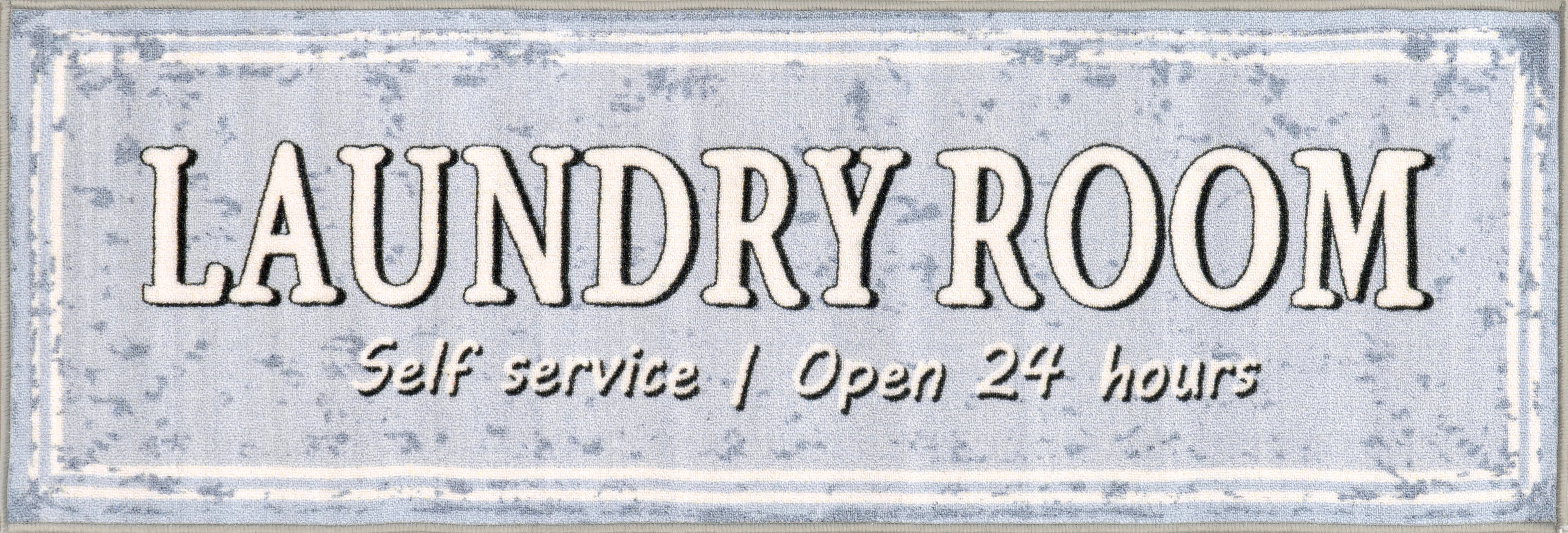 Cathy Washable Service Sign Laundry Mat | Light Blue