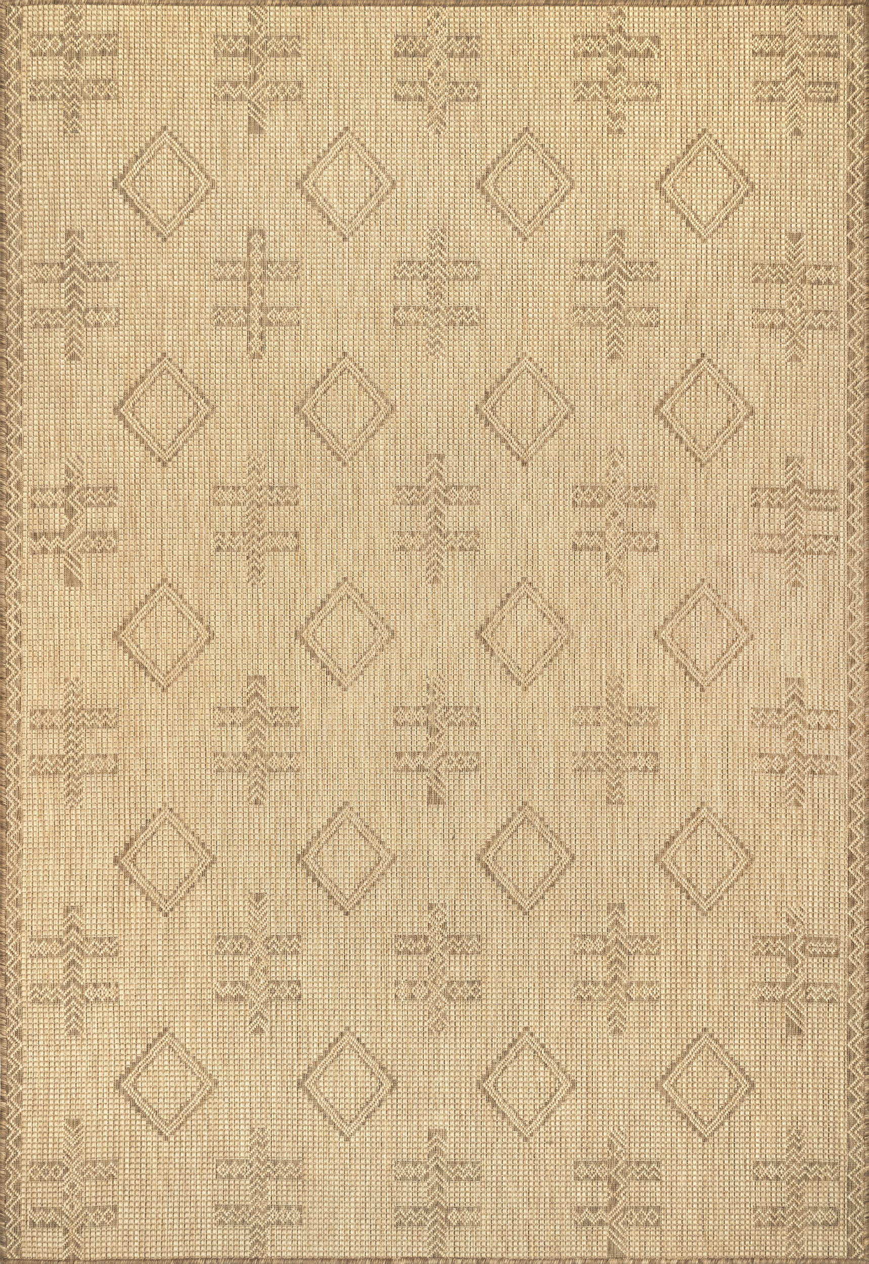 Native Tokens Indoor/Outdoor Rug | Beige