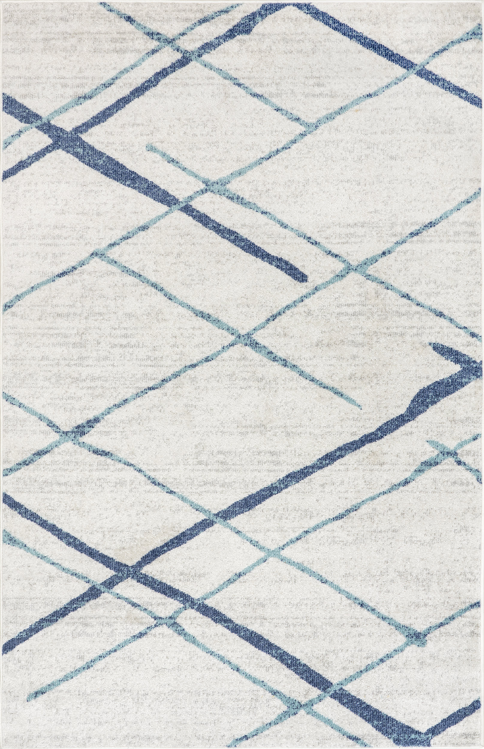 Broken Lattice Rug | Light Blue