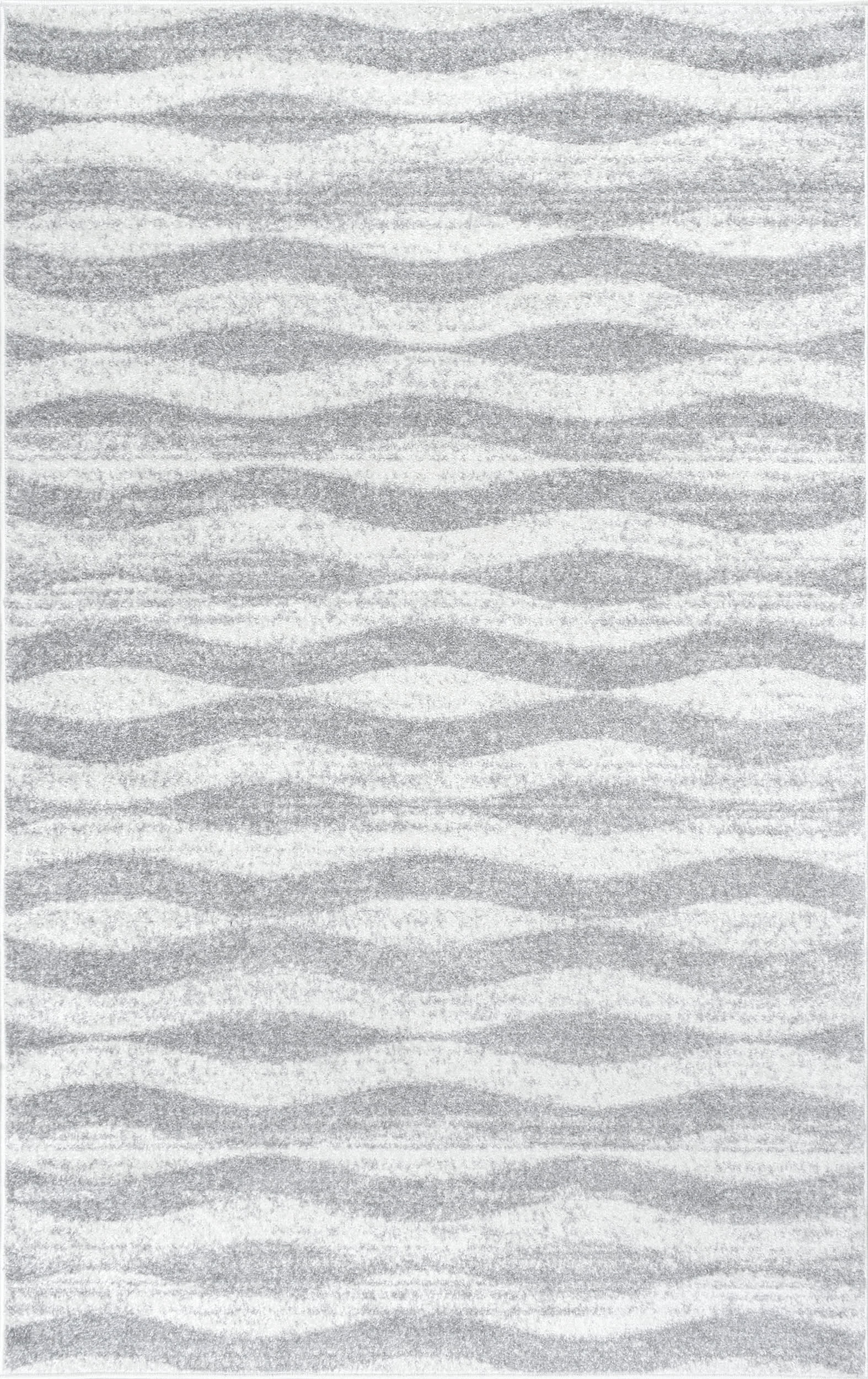 Geometric Waves Rug | Grey