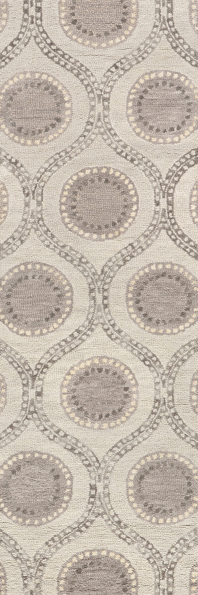 Medallion Hand Tufted Wool Rug | Grey