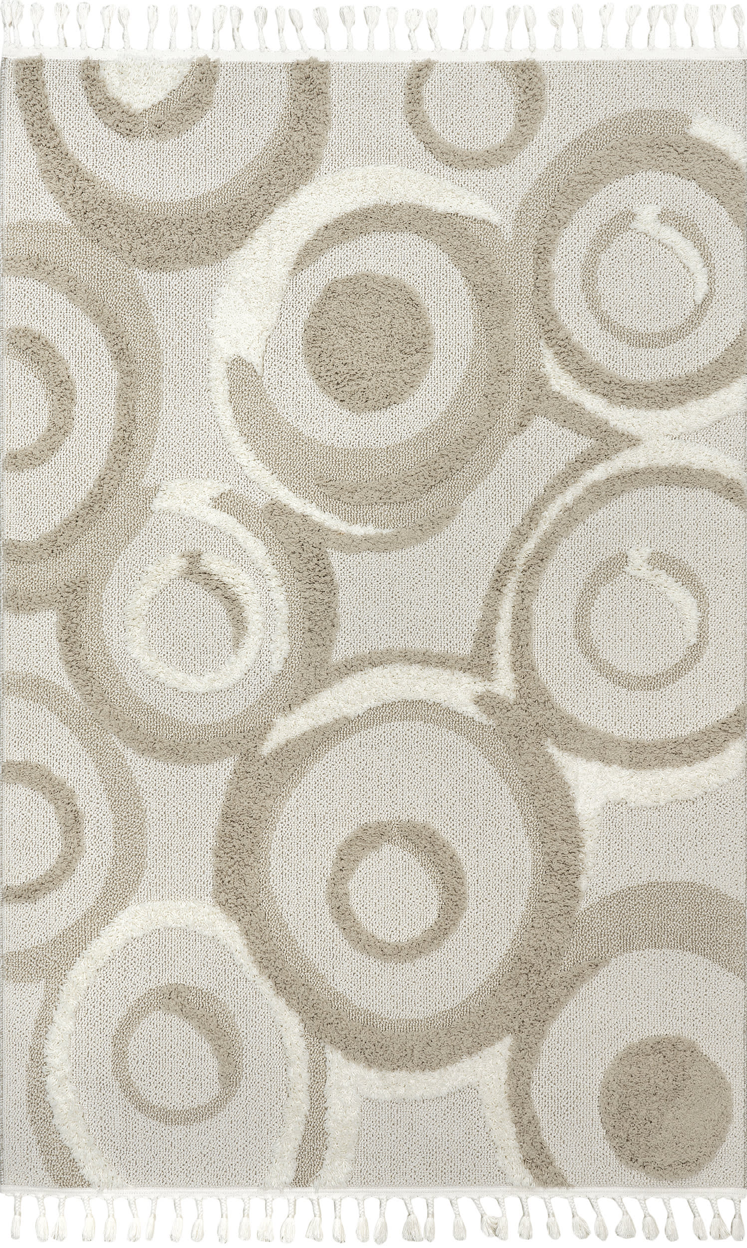 Amal Dancing Swirls Rug | Ivory