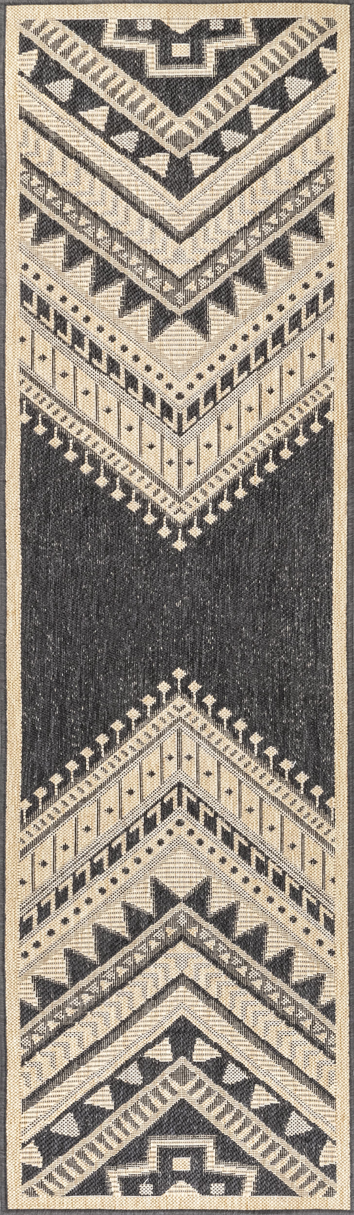 Aztec Prism Indoor/Outdoor Rug | Charcoal