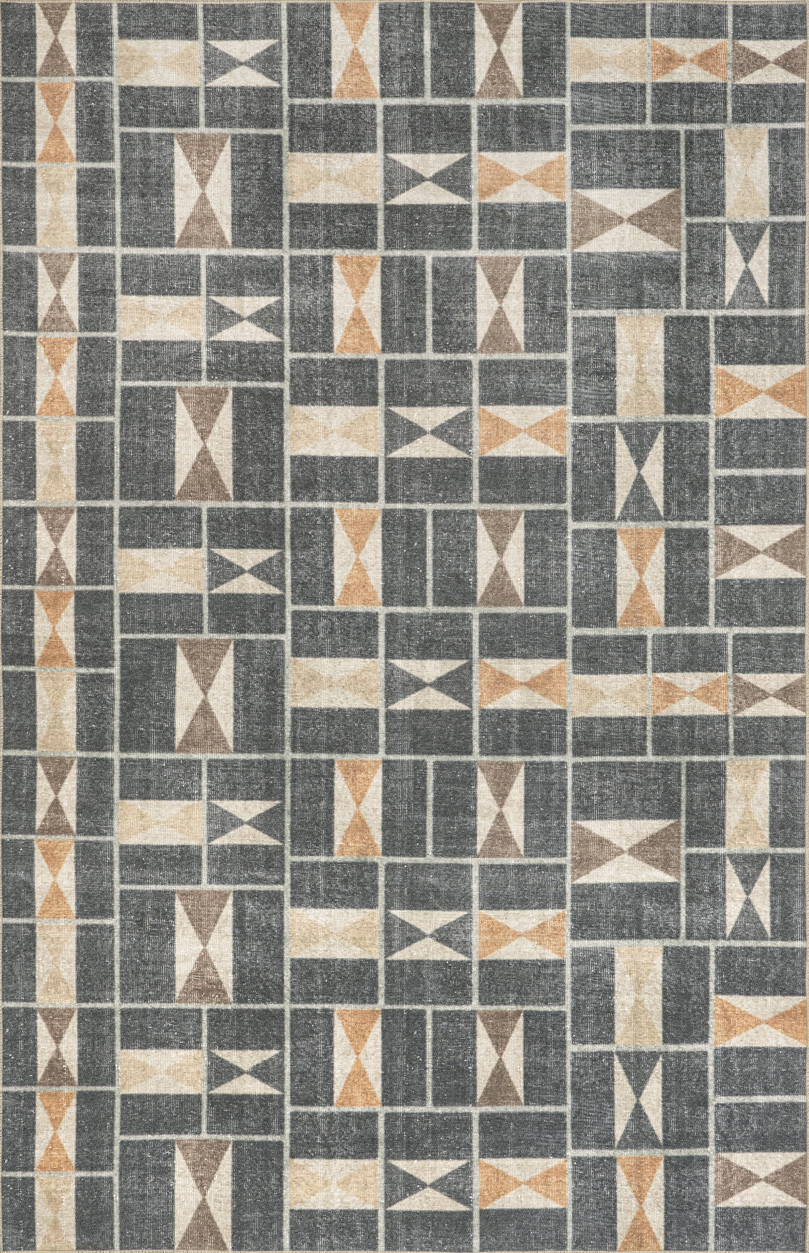 Darcie Washable Geometric Rug | Blue