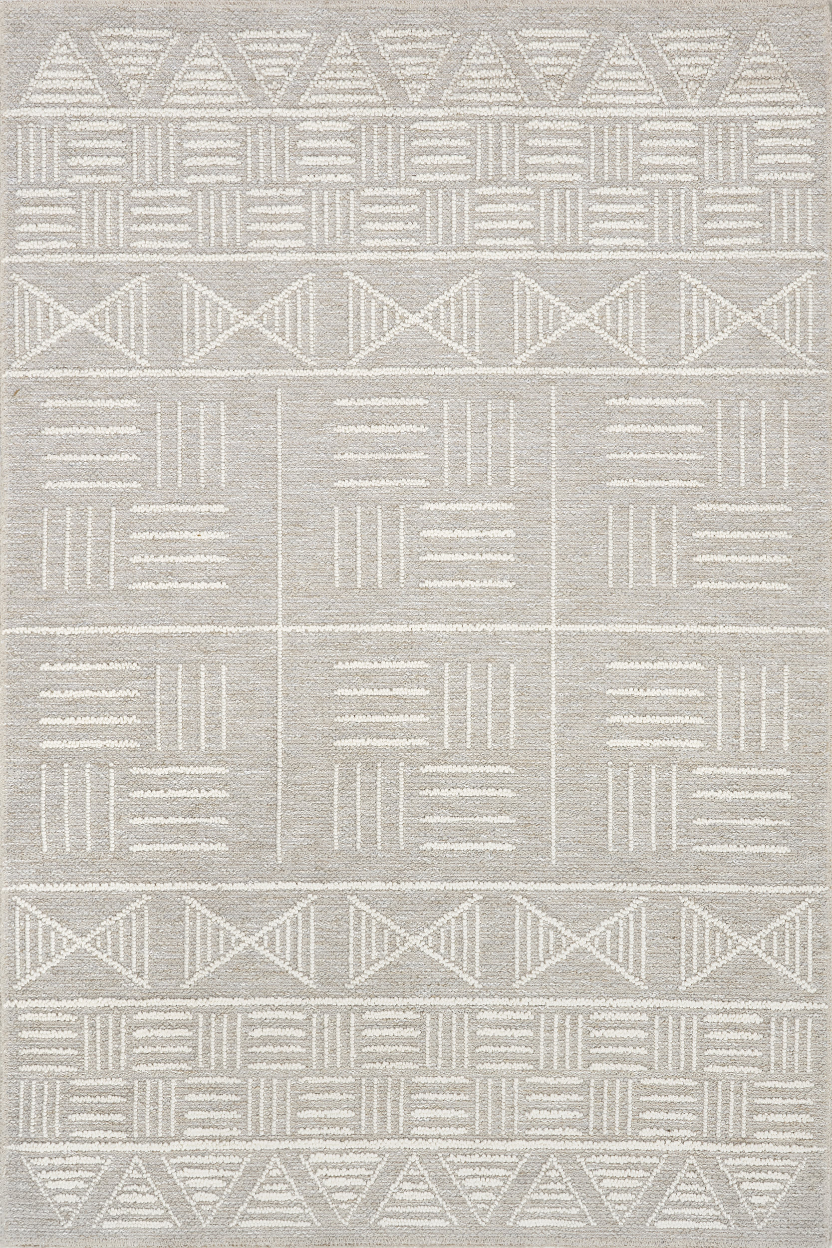 Ashlandia Flatwoven Geometric Rug | Beige