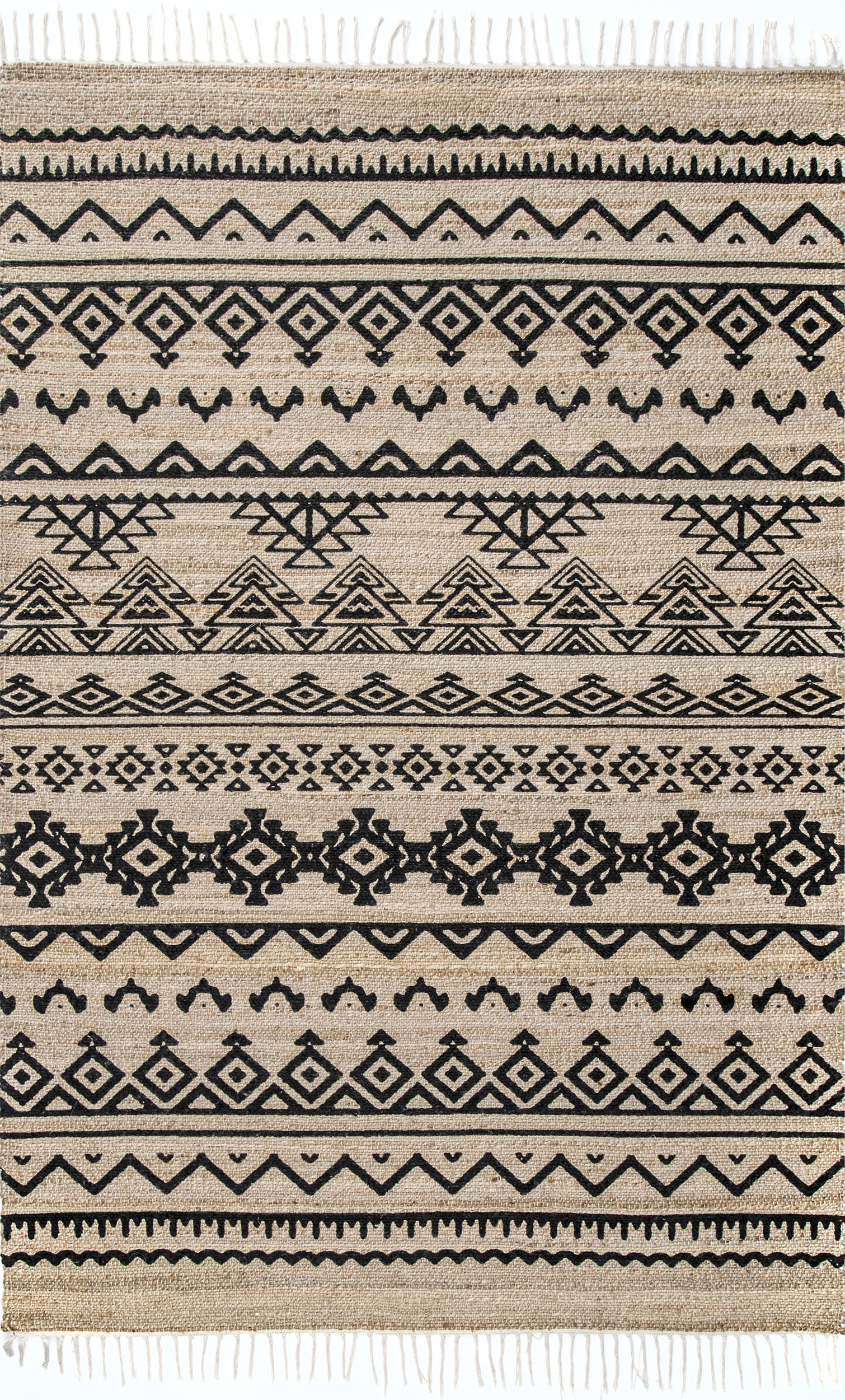 Banded Tribal Rug | Natural