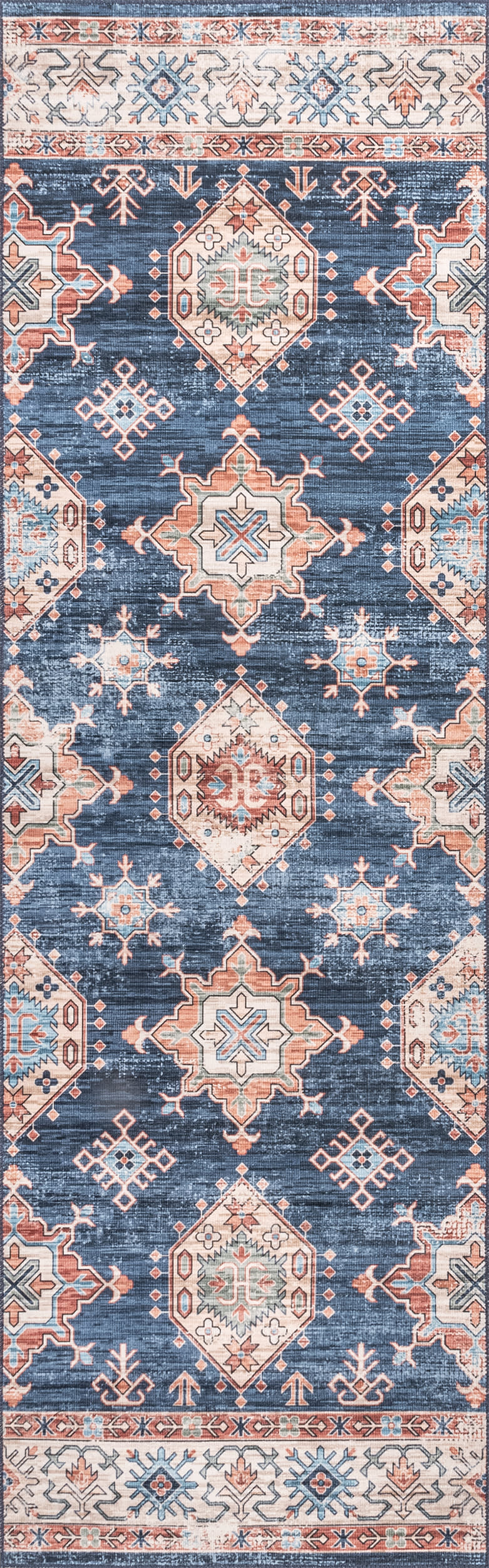 Francesca Timeworn Charm Washable Rug | Navy
