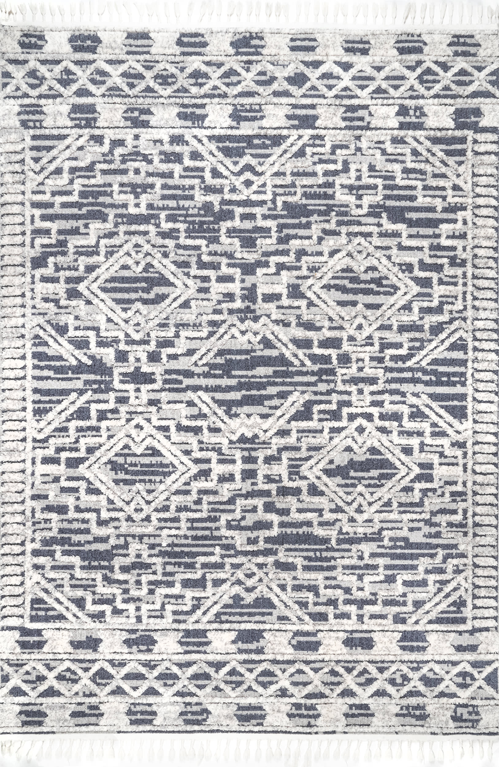 Frida Textured Moroccan Rug | Grey