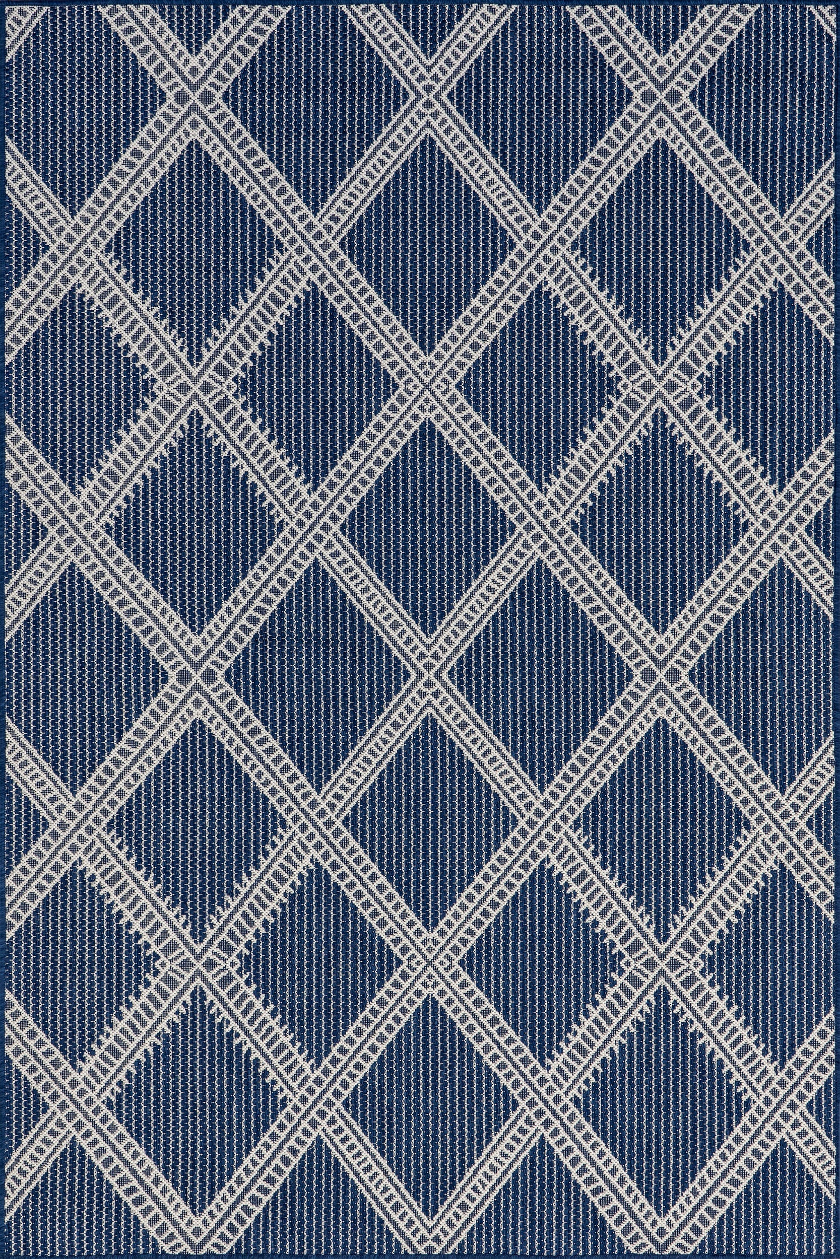 Favianna Indoor/Outdoor Trellis Rug | Navy