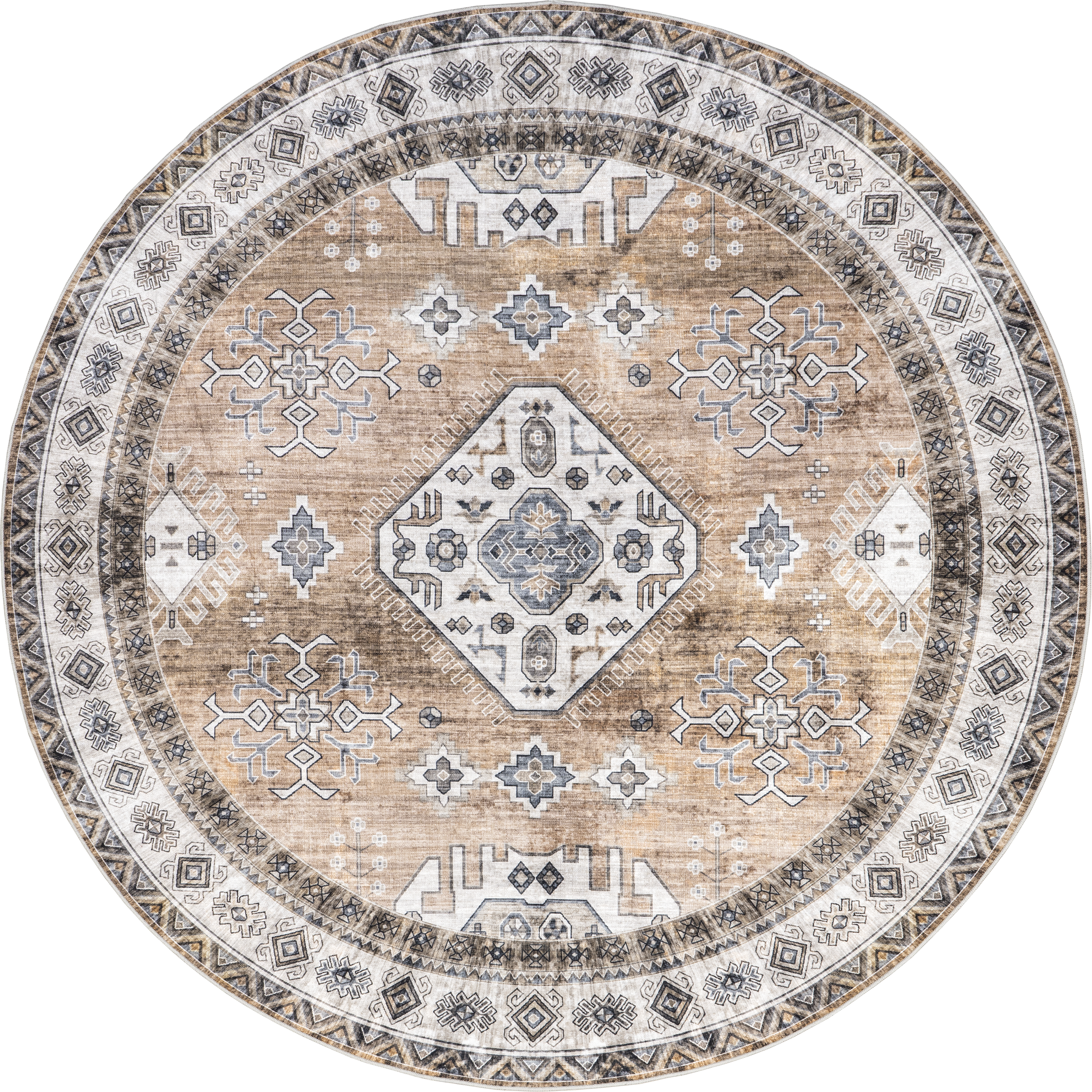 Antoinette Spill Proof Washable Rug | Light Orange